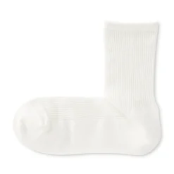 Sale Muji Chaussettes avec bord confortable et rayures pour femme