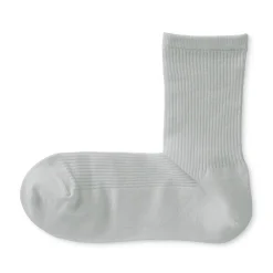 Sale Muji Chaussettes avec bord confortable et rayures pour femme