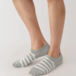 Discount Muji Chaussettes basses à angle droit pour homme ‐ Rayé.
