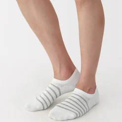 New Muji Chaussettes basses à angle droit pour homme ‐ Rayé