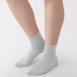 Outlet Muji Chaussettes cheville en modal mélangé à angle droit avec bord confortable pour femme