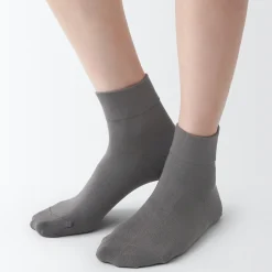 Outlet Muji Chaussettes cheville en modal mélangé à angle droit avec bord confortable pour femme
