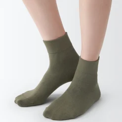 Outlet Muji Chaussettes cheville en modal mélangé à angle droit avec bord confortable pour femme