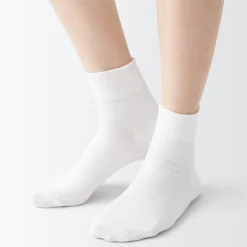 Outlet Muji Chaussettes cheville en modal mélangé à angle droit avec bord confortable pour femme