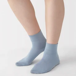 Outlet Muji Chaussettes cheville en modal mélangé à angle droit avec bord confortable pour femme