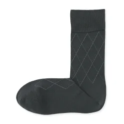 Sale Muji Chaussettes chic Argyle en coton mélangé pour homme