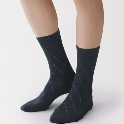 Sale Muji Chaussettes chic Argyle en coton mélangé pour homme