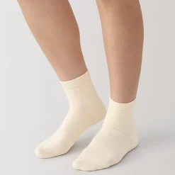 Clearance Muji Chaussettes courtes 3 couches à angle droit femme