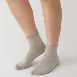 Clearance Muji Chaussettes courtes 3 couches à angle droit femme