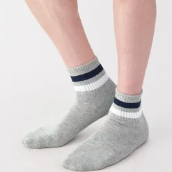 New Muji Chaussettes courtes doublées en peluche à angle droit pour homme