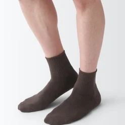 Muji Chaussettes courtes en peluche à angle droit pour homme
