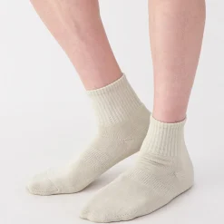 Muji Chaussettes courtes en peluche à angle droit pour homme