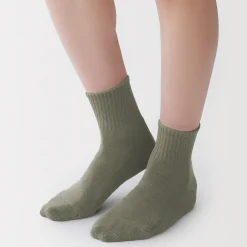 Muji Chaussettes courtes en peluche à angle droit pour homme