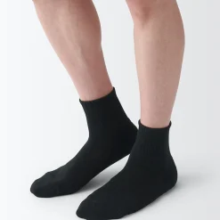Muji Chaussettes courtes en peluche à angle droit pour homme