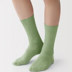 Discount Muji Chaussettes côtelées à angle droit pour homme
