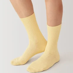 Discount Muji Chaussettes côtelées à angle droit pour homme