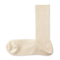 Discount Muji Chaussettes côtelées à angle droit pour homme