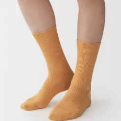 Discount Muji Chaussettes côtelées à angle droit pour homme