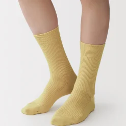 Discount Muji Chaussettes côtelées à angle droit pour homme