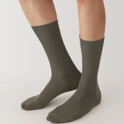 New Muji Chaussettes côtelées à angle droit pour homme