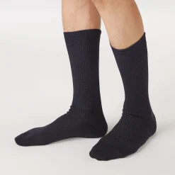 New Muji Chaussettes côtelées à angle droit pour homme