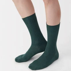 New Muji Chaussettes côtelées à angle droit pour homme