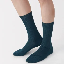 New Muji Chaussettes côtelées à angle droit pour homme