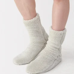 Clearance Muji Chaussettes d'intérieur en polyester recyclé et molleton Boa pour homme
