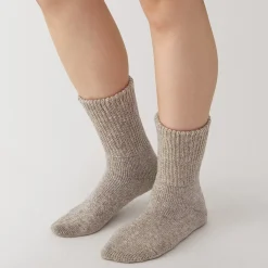 Best Muji Chaussettes d'intérieur en laine mélangée pour femme