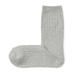 Outlet Muji Chaussettes en maille torsadée à angle droit