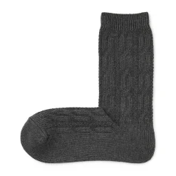 Outlet Muji Chaussettes en maille torsadée à angle droit