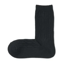 Outlet Muji Chaussettes en maille torsadée à angle droit