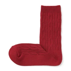 Outlet Muji Chaussettes en maille torsadée à angle droit
