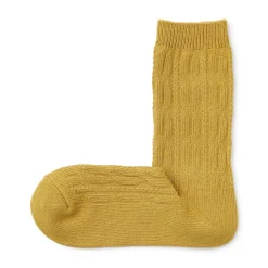 Outlet Muji Chaussettes en maille torsadée à angle droit