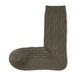 Outlet Muji Chaussettes en maille torsadée à angle droit