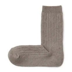 Outlet Muji Chaussettes en maille torsadée à angle droit