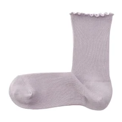 Sale Muji Chaussettes en modal mélangé à angle droit avec bord confortable pour femme