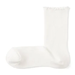 Sale Muji Chaussettes en modal mélangé à angle droit avec bord confortable pour femme