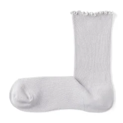 Sale Muji Chaussettes en modal mélangé à angle droit avec bord confortable pour femme