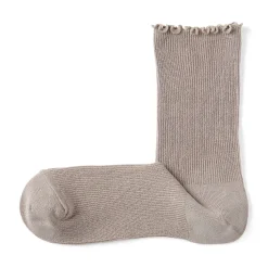 Sale Muji Chaussettes en modal mélangé à angle droit avec bord confortable pour femme