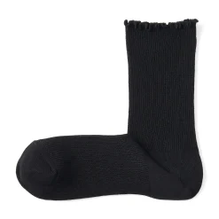 Sale Muji Chaussettes en modal mélangé à angle droit avec bord confortable pour femme