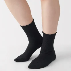 Sale Muji Chaussettes en modal mélangé à angle droit avec bord confortable pour femme