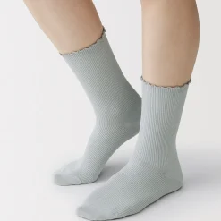 Sale Muji Chaussettes en modal mélangé à angle droit avec bord confortable pour femme