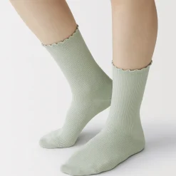Sale Muji Chaussettes en modal mélangé à angle droit avec bord confortable pour femme