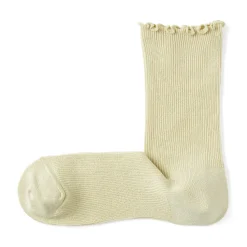 Sale Muji Chaussettes en modal mélangé à angle droit avec bord confortable pour femme
