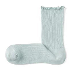 Sale Muji Chaussettes en modal mélangé à angle droit avec bord confortable pour femme