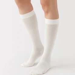 Best Muji Chaussettes montantes confortables et côtelées pour femme