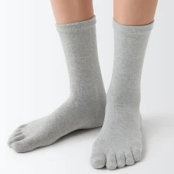 New Muji Chaussettes Tabi à 5 orteils à angle droit pour femme