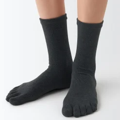 New Muji Chaussettes Tabi à 5 orteils à angle droit pour femme