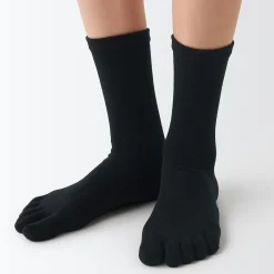 New Muji Chaussettes Tabi à 5 orteils à angle droit pour femme